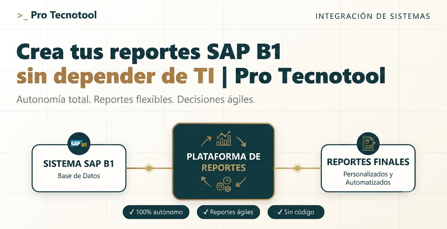 Reportes SAP B1 sin depender de TI  -  Pro Tecnotool